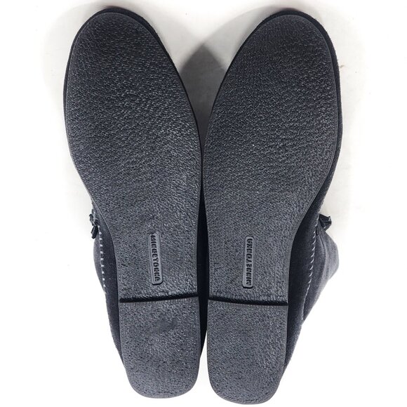 MINNETONKA NWOB Two Button Suede Western Moccasin Booties Black - Picture 6 of 6